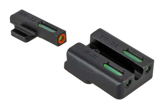 The Truglo TFX Pro H&K VP9 night sight set features green tritium and an orange outline